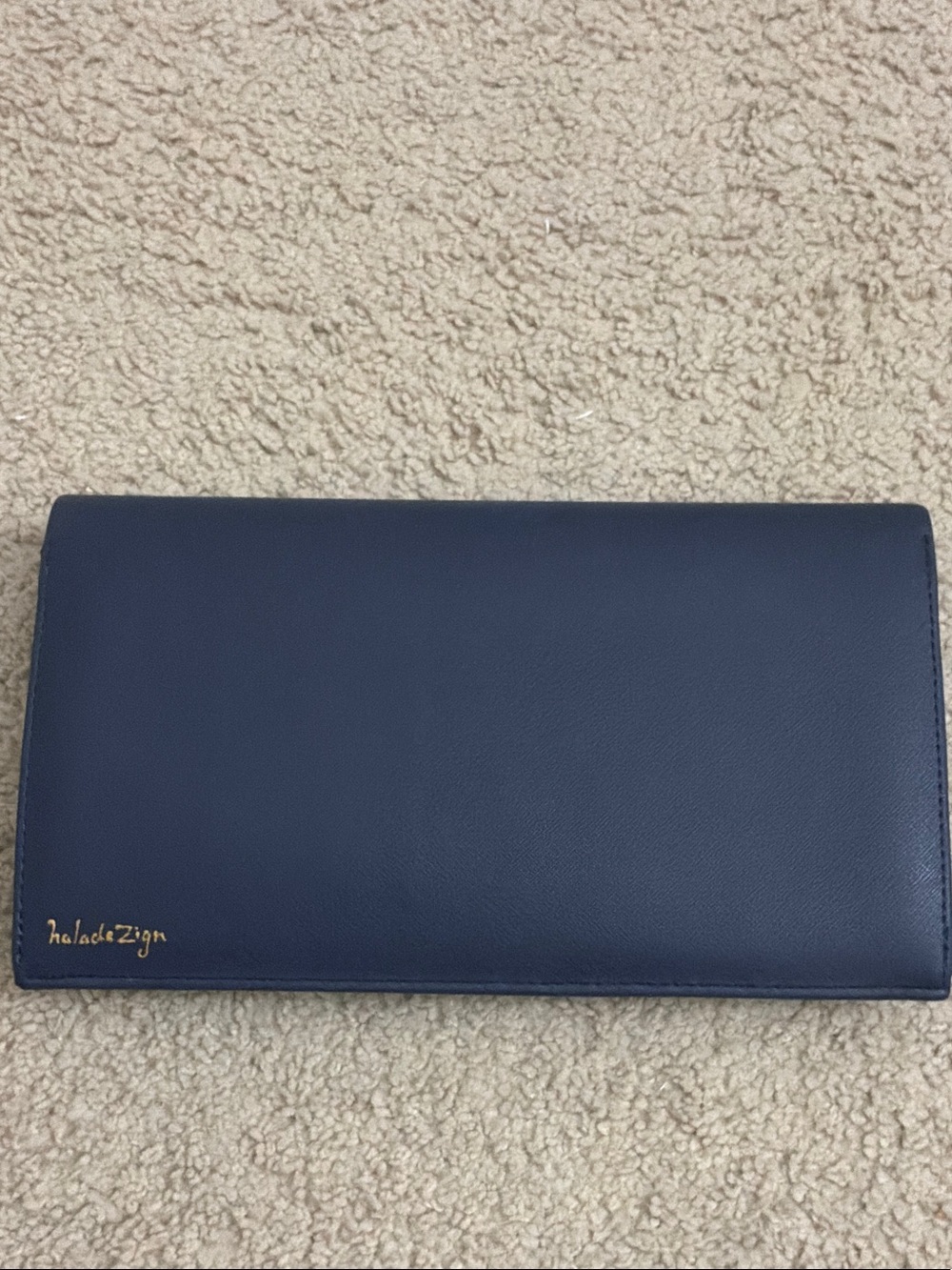 Navy Floral Bird Embroidered Envelope Clutch - Picture 2 of 6